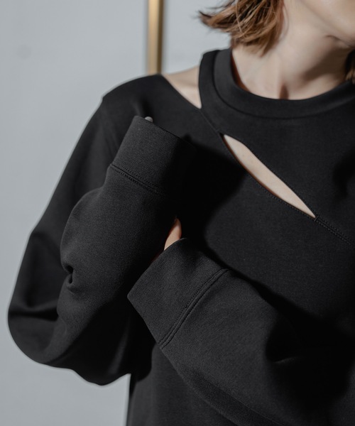 ANOGH（アノフ）の「CUTTING SWEAT PO（スウェット・レディース・ホワイト/バーガンディー・FREE）」の16枚目の写真