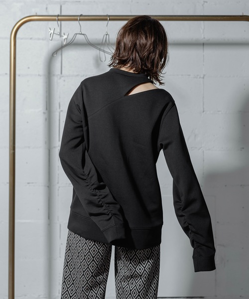 ANOGH（アノフ）の「CUTTING SWEAT PO（スウェット・レディース・ホワイト/バーガンディー・FREE）」の19枚目の写真