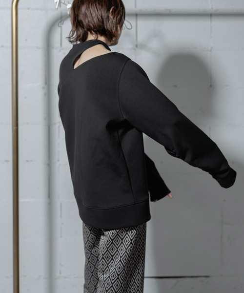 ANOGH（アノフ）の「CUTTING SWEAT PO（スウェット・レディース・ホワイト/バーガンディー・FREE）」の21枚目の写真