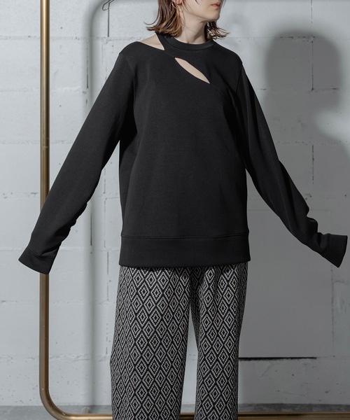 ANOGH（アノフ）の「CUTTING SWEAT PO（スウェット・レディース・ホワイト/バーガンディー・FREE）」の22枚目の写真