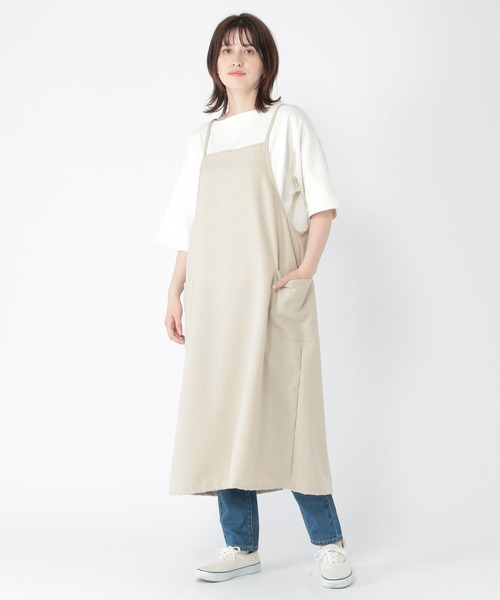 studio CLIP（スタディオクリップ）の「FUFUFU おしゃれカフェエプロン（エプロン・レディース・ベージュ/カーキ・FREE）」の9枚目の写真