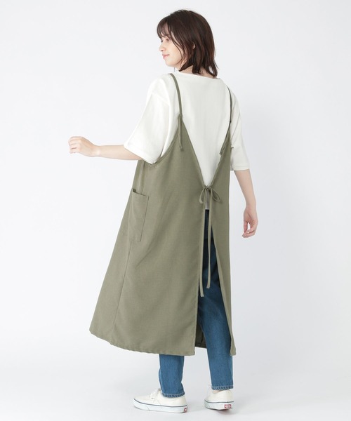 studio CLIP（スタディオクリップ）の「FUFUFU おしゃれカフェエプロン（エプロン・レディース・ベージュ/カーキ・FREE）」の11枚目の写真