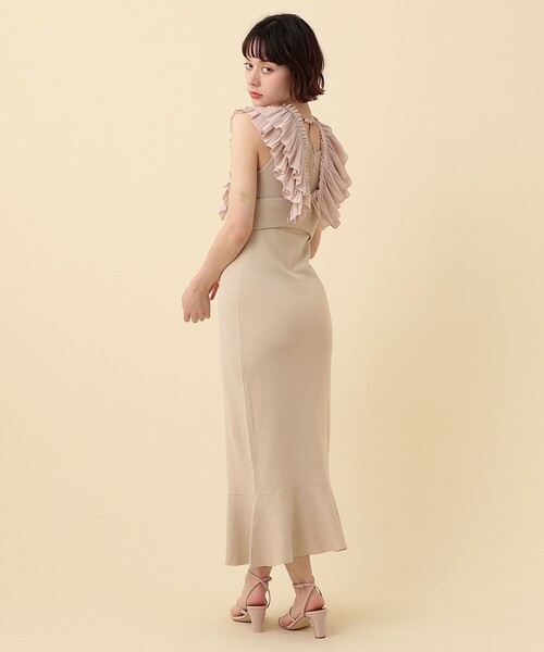 DEICY(デイシー)の「フリルビスチェニットワンピース DEICY(デイシー)の「フリルビスチェニットワンピース