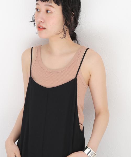 journal standard L'essage(ジャーナルスタンダードレサージュ)の「ベアテレコ タンク(タンクトップ・レディース・ホワイト/チャコールグレー/ベージュ/モスグリーン・FREE)」の1枚目の写真