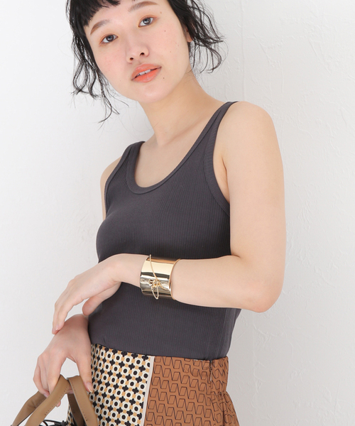 journal standard L'essage(ジャーナルスタンダードレサージュ)の「ベアテレコ タンク(タンクトップ・レディース・ホワイト/チャコールグレー/ベージュ/モスグリーン・FREE)」の3枚目の写真