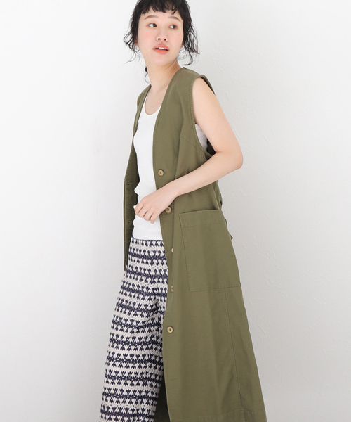 journal standard L'essage(ジャーナルスタンダードレサージュ)の「ベアテレコ タンク(タンクトップ・レディース・ホワイト/チャコールグレー/ベージュ/モスグリーン・FREE)」の8枚目の写真