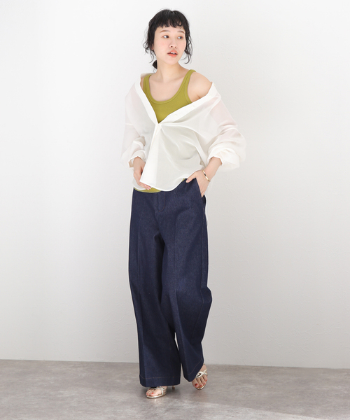 journal standard L'essage(ジャーナルスタンダードレサージュ)の「ベアテレコ タンク(タンクトップ・レディース・ホワイト/チャコールグレー/ベージュ/モスグリーン・FREE)」の11枚目の写真