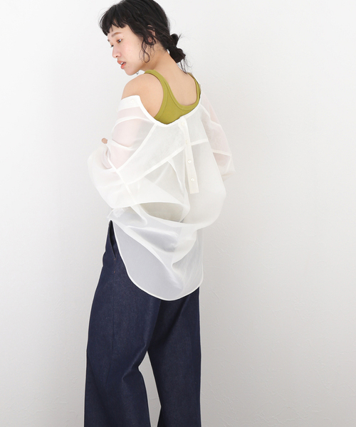 journal standard L'essage(ジャーナルスタンダードレサージュ)の「ベアテレコ タンク(タンクトップ・レディース・ホワイト/チャコールグレー/ベージュ/モスグリーン・FREE)」の12枚目の写真