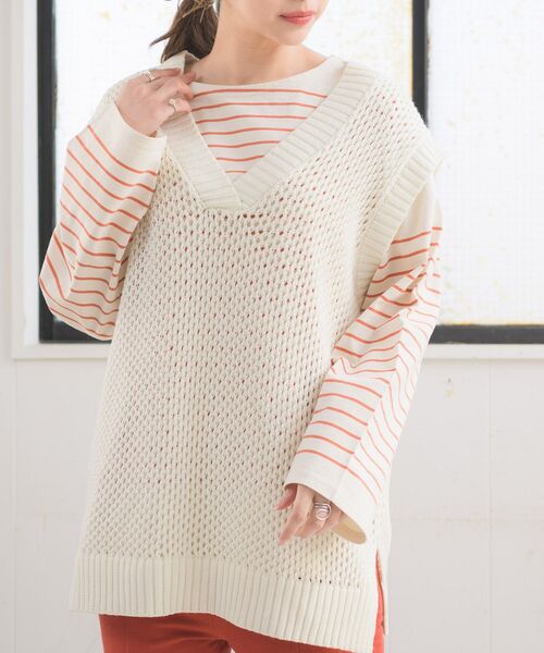 セール カラーメッシュベスト ニット セーター Retro Girl レトロガール のファッション通販 Zozotown