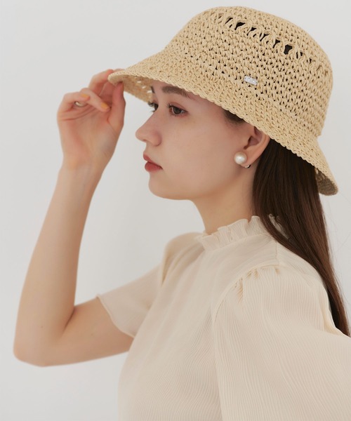 TINA：JOJUN（ティーナジョジュン）の「手編み ペーパーハット TINA：JOJUN（ハット・レディース・ホワイト/ブラック・F）」の13枚目の写真