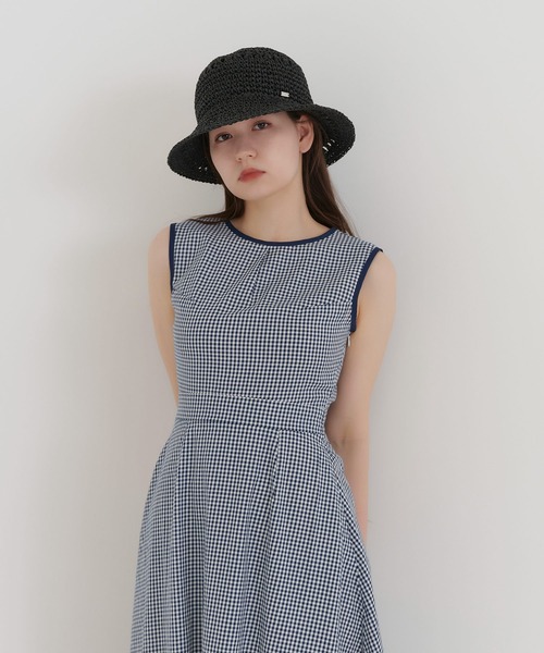 TINA：JOJUN（ティーナジョジュン）の「手編み ペーパーハット TINA：JOJUN（ハット・レディース・ホワイト/ブラック・F）」の11枚目の写真