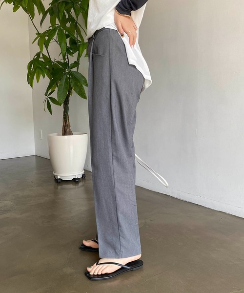 CAPRICIEUX LE'MAGE（カプリシューレマージュ）の「ローウエストスラックスパンツ（スラックス・レディース・ベージュ/ブラウン/グレー/ブラック・38/36）」の16枚目の写真