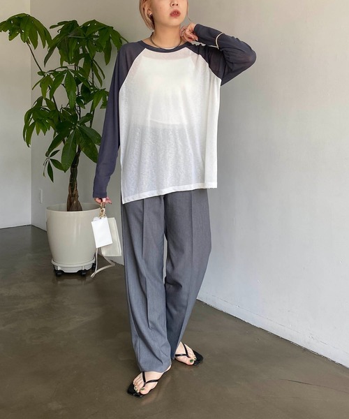 CAPRICIEUX LE'MAGE（カプリシューレマージュ）の「ローウエストスラックスパンツ（スラックス・レディース・ベージュ/ブラウン/グレー/ブラック・38/36）」の19枚目の写真