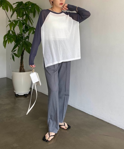 CAPRICIEUX LE'MAGE（カプリシューレマージュ）の「ローウエストスラックスパンツ（スラックス・レディース・ベージュ/ブラウン/グレー/ブラック・38/36）」の20枚目の写真