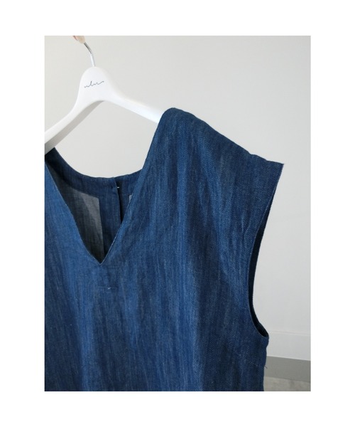 ulu(ウル)の「Linen denim vest(ベスト・レディース・ブルー・FREE)」の15枚目の写真