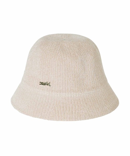 X-girl（エックスガール）の「MOLE YARN HAT（ハット・レディース・ライトブルー/ブラック/ベージュ・ONE SIZE）」の2枚目の写真