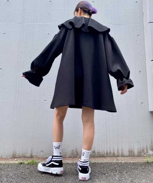 Candy Stripper(キャンディストリッパー)の「VOLUME COLLAR ワンピース(ワンピース・レディース・ブラック/ピンク/ヘザーグレー・2)」の19枚目の写真
