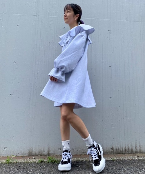 Candy Stripper(キャンディストリッパー)の「VOLUME COLLAR ワンピース(ワンピース・レディース・ブラック/ピンク/ヘザーグレー・2)」の10枚目の写真