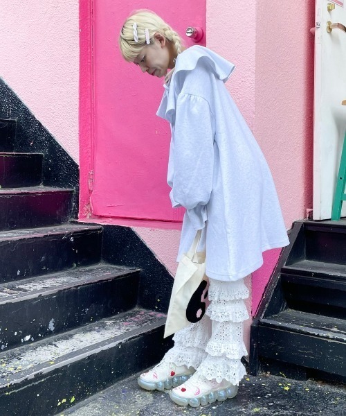 Candy Stripper(キャンディストリッパー)の「VOLUME COLLAR ワンピース(ワンピース・レディース・ブラック/ピンク/ヘザーグレー・2)」の15枚目の写真