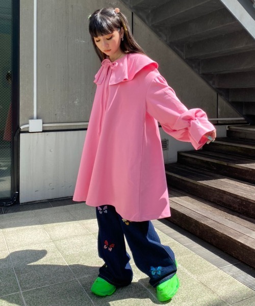 Candy Stripper(キャンディストリッパー)の「VOLUME COLLAR ワンピース(ワンピース・レディース・ブラック/ピンク/ヘザーグレー・2)」の7枚目の写真