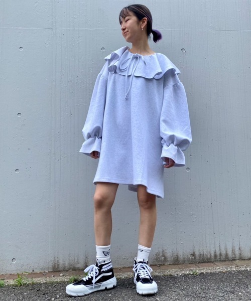 Candy Stripper(キャンディストリッパー)の「VOLUME COLLAR ワンピース(ワンピース・レディース・ブラック/ピンク/ヘザーグレー・2)」の11枚目の写真