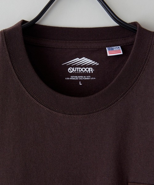 OUTDOOR PRODUCTS（アウトドアプロダクツ）の「【OUTDOOR PRODUCTS/アウトドアプロダクツ】USAコットン　裾切り替え　ドローコード　ビッグシルエット　ポケット付きTシャツ（Tシャツ/カットソー・メンズ・ブラウン/ホワイト/オリーブ/ブラック・LARGE/X-LARGE/MEDIUM）」の10枚目の写真