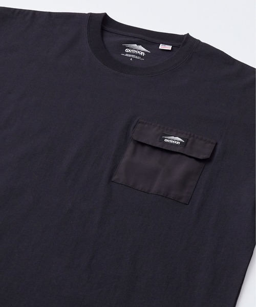 OUTDOOR PRODUCTS（アウトドアプロダクツ）の「【OUTDOOR PRODUCTS/アウトドアプロダクツ】USAコットン　裾切り替え　ドローコード　ビッグシルエット　ポケット付きTシャツ（Tシャツ/カットソー・メンズ・ブラウン/ホワイト/オリーブ/ブラック・LARGE/X-LARGE/MEDIUM）」の6枚目の写真