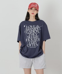 FOLLOWIN | 【UNISEX】クラッシュアルファベットロゴ半袖Tシャツ(Tシャツ/カットソー)