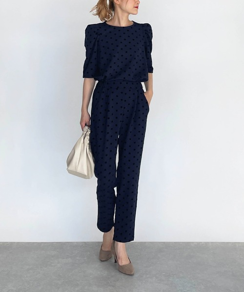 PICCIN（ピッチン）の「フロッキードットストレッチパンツ（その他パンツ・レディース・ブラック/ネイビー/ダークブルー・S/M）」の7枚目の写真