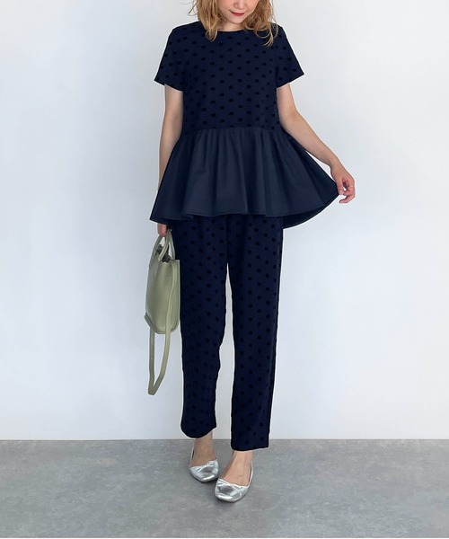 PICCIN（ピッチン）の「フロッキードットストレッチパンツ（その他パンツ・レディース・ブラック/ネイビー/ダークブルー・S/M）」の16枚目の写真