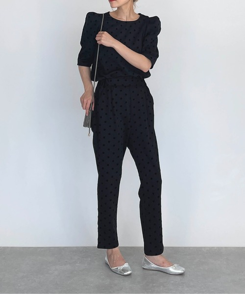 PICCIN（ピッチン）の「フロッキードットストレッチパンツ（その他パンツ・レディース・ブラック/ネイビー/ダークブルー・S/M）」の21枚目の写真