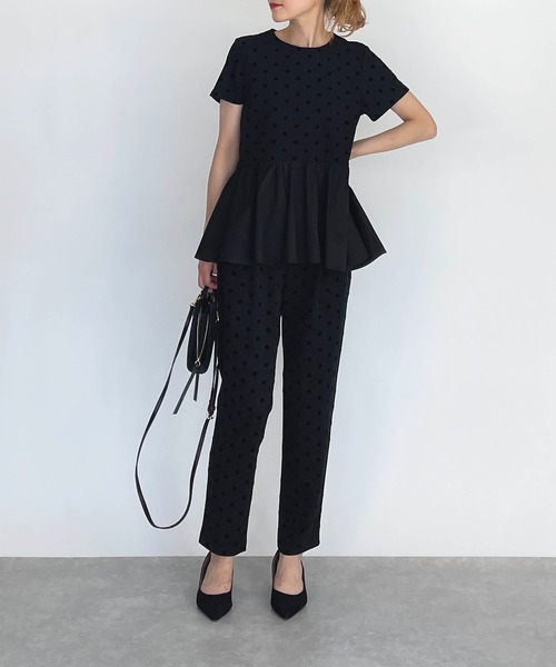 PICCIN（ピッチン）の「フロッキードットストレッチパンツ（その他パンツ・レディース・ブラック/ネイビー/ダークブルー・S/M）」の15枚目の写真