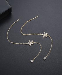 ステンレス  ジルコニアダイヤ　 ロングピアス