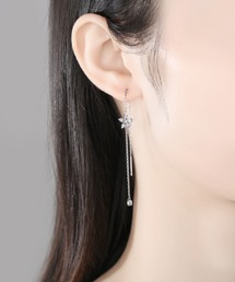 ステンレス  ジルコニアダイヤ　 ロングピアス