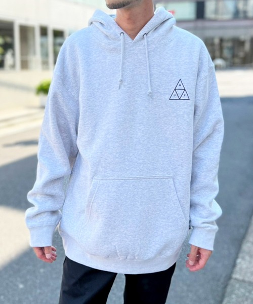HUF（ハフ）の「【HUF】ハフ ESSENTIALS TT HOODIE フーディー パーカー PF00491（パーカー・メンズ・ブラック/グレー/ピンク/ダークグリーン・S/M/L/XL）」の9枚目の写真