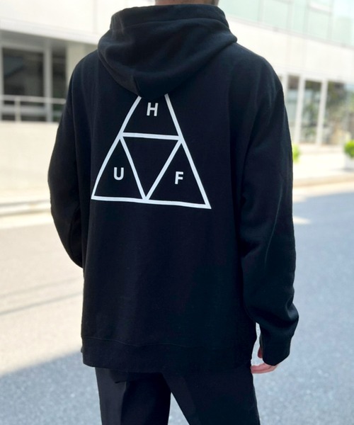 HUF（ハフ）の「【HUF】ハフ ESSENTIALS TT HOODIE フーディー パーカー PF00491（パーカー・メンズ・ブラック/グレー/ピンク/ダークグリーン・S/M/L/XL）」の10枚目の写真