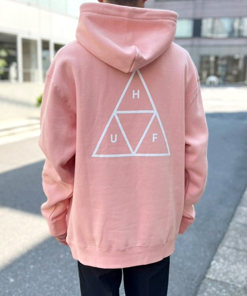 HUF（ハフ）の「【HUF】ハフ ESSENTIALS TT HOODIE フーディー パーカー PF00491（パーカー・メンズ・ブラック/グレー/ピンク/ダークグリーン・S/M/L/XL）」の13枚目の写真