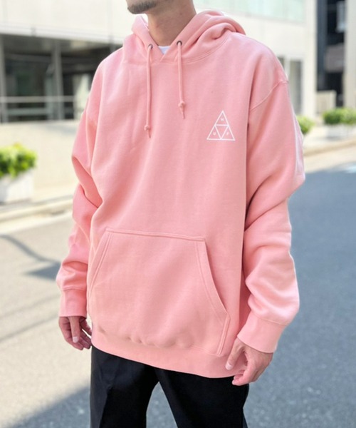 HUF（ハフ）の「【HUF】ハフ ESSENTIALS TT HOODIE フーディー パーカー PF00491（パーカー・メンズ・ブラック/グレー/ピンク/ダークグリーン・S/M/L/XL）」の8枚目の写真