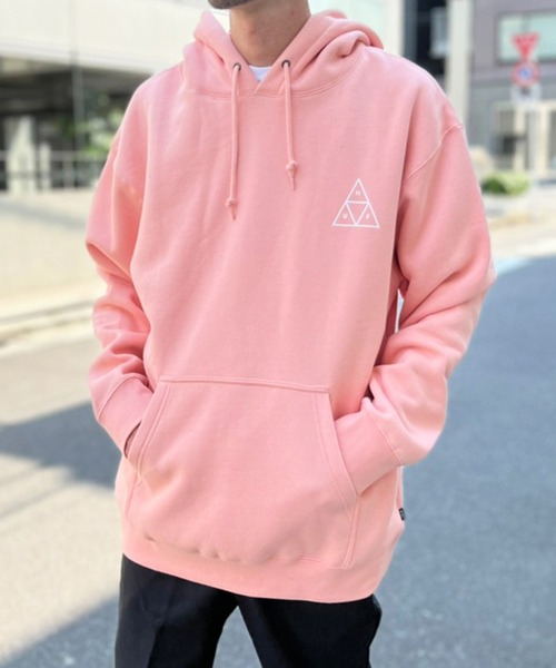 HUF（ハフ）の「【HUF】ハフ ESSENTIALS TT HOODIE フーディー パーカー PF00491（パーカー・メンズ・ブラック/グレー/ピンク/ダークグリーン・S/M/L/XL）」の19枚目の写真