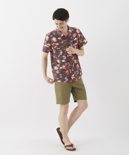 RUSTY(ラスティ)の「RUSTY/ラスティ シャツ メンズ ストレッチ 総柄 ベンチレーション ポケット付き 前開き リゾート 半袖 シャツ(シャツ/ブラウス・メンズ・ブラック/レッド・M/L/XL)」の13枚目の写真