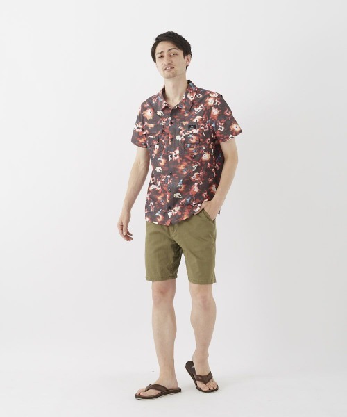 RUSTY(ラスティ)の「RUSTY/ラスティ シャツ メンズ ストレッチ 総柄 ベンチレーション ポケット付き 前開き リゾート 半袖 シャツ(シャツ/ブラウス・メンズ・ブラック/レッド・M/L/XL)」の11枚目の写真