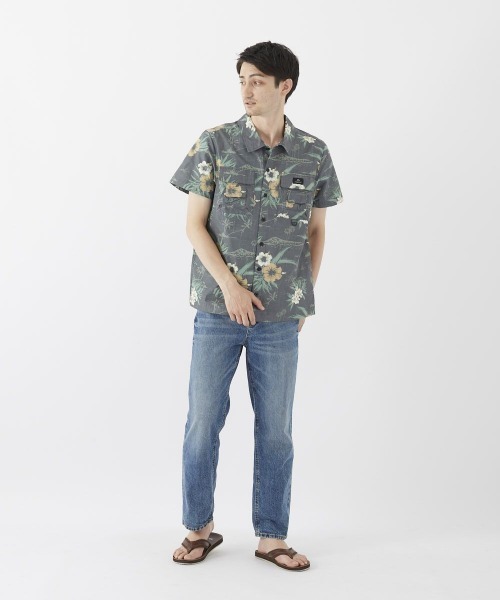 RUSTY(ラスティ)の「RUSTY/ラスティ シャツ メンズ ストレッチ 総柄 ベンチレーション ポケット付き 前開き リゾート 半袖 シャツ(シャツ/ブラウス・メンズ・ブラック/レッド・M/L/XL)」の22枚目の写真