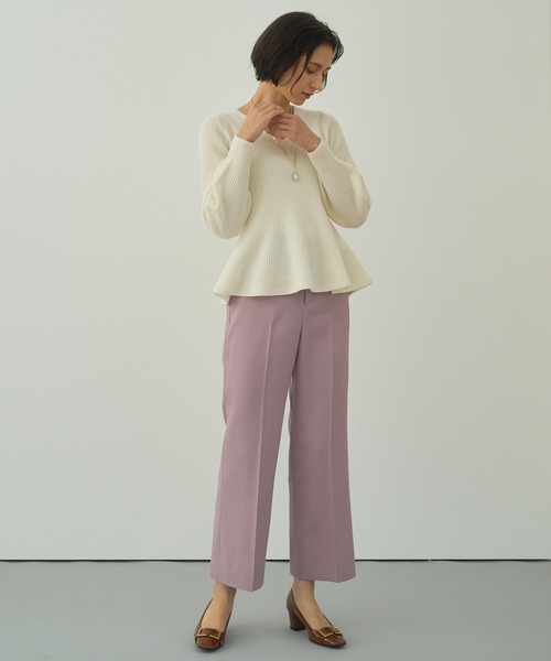 ANAYI（アナイ）の「ウールツイルフレアクロップドパンツ（その他パンツ・レディース・キャメル/ピンク/ブラック/グリーン・36/38/34）」の8枚目の写真