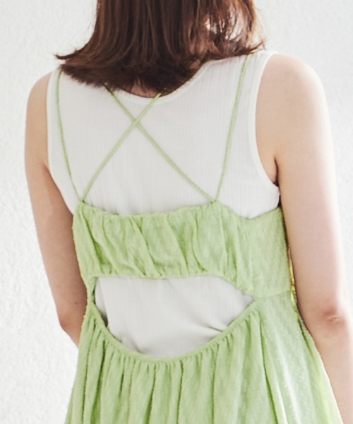 acro（アクロ）の「ワイドリブクルーネックタンクトップ/AC1449（タンクトップ・レディース・ホワイト/ブラック/グレー/ブルー/ブラウン・FREE）」の18枚目の写真