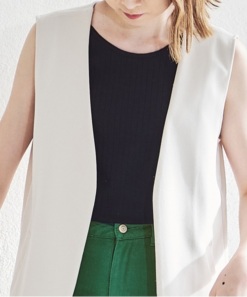 acro（アクロ）の「ワイドリブクルーネックタンクトップ/AC1449（タンクトップ・レディース・ホワイト/ブラック/グレー/ブルー/ブラウン・FREE）」の19枚目の写真