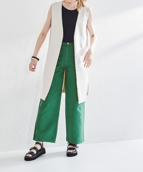 acro（アクロ）の「ワイドリブクルーネックタンクトップ/AC1449（タンクトップ・レディース・ホワイト/ブラック/グレー/ブルー/ブラウン・FREE）」の20枚目の写真