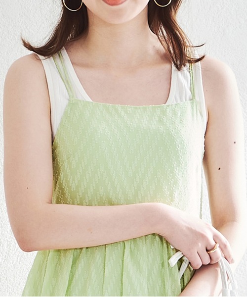 acro（アクロ）の「ワイドリブクルーネックタンクトップ/AC1449（タンクトップ・レディース・ホワイト/ブラック/グレー/ブルー/ブラウン・FREE）」の6枚目の写真