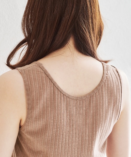 acro（アクロ）の「ワイドリブクルーネックタンクトップ/AC1449（タンクトップ・レディース・ホワイト/ブラック/グレー/ブルー/ブラウン・FREE）」の15枚目の写真