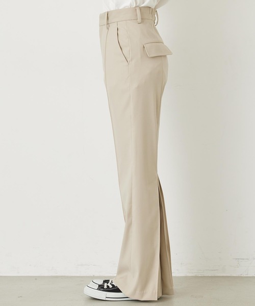 MILKFED.（ミルクフェド）の「INVERTED BOX PLEAT PANTS（その他パンツ・レディース・ブラック/オフホワイト・S/M）」の6枚目の写真