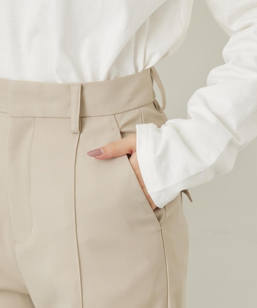 MILKFED.（ミルクフェド）の「INVERTED BOX PLEAT PANTS（その他パンツ・レディース・ブラック/オフホワイト・S/M）」の3枚目の写真